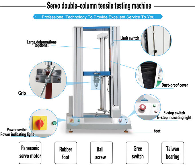 Universal Tensile Strength Testing Machine for Rubber , Plastic , Metal ...