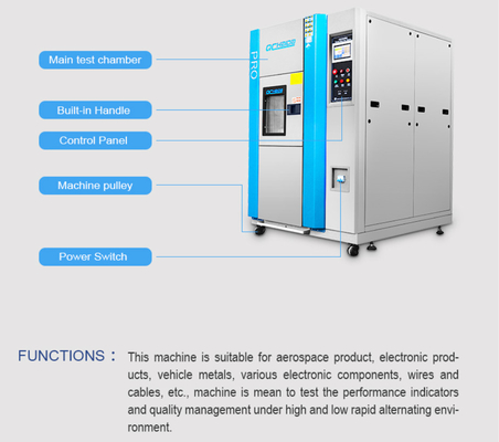 Rubber Products Thermal Shock Chamber GJB150.5-86 Compressor Slide off  Chamber