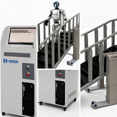 Robot Stair Climbing Test Station Stair Climbing Testing Equipment Customizable Stair Specs PLC Control Anti Fall Guardrails