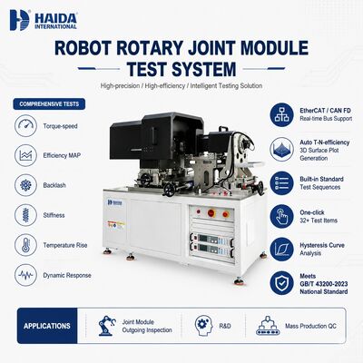 Robot Rotary Joint Module Test System Torque Speed Peculiarity Efficiency Backlash Stiffness Dynamic Response Testing Equipment