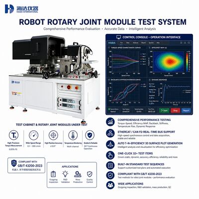 Robot Rotary Joint Module Test System Torque Speed Peculiarity Efficiency Backlash Stiffness Dynamic Response Testing Equipment