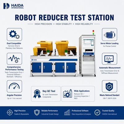 HD Robot Reducer Test Station Harmonic Planetary Gearbox Testing Machine Transmission Error Backlash Stiffness 1 Arc Second