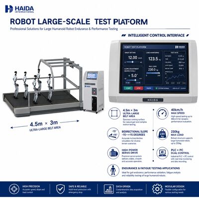 Humanoid Robot Large Scale Tester Platform Belt 230kg Load 40km/h Bidirectional Slope Endurance Fatigue Testing Equipment
