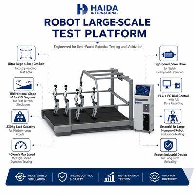 Humanoid Robot Large Scale Tester Platform Belt 230kg Load 40km/h Bidirectional Slope Endurance Fatigue Testing Equipment