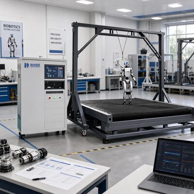 HD Robot Dynamic Test Platform Walking Stability Testing Machine Equipment Adjustable Slope 0 20 Degrees Speed Control 0 18 km/h